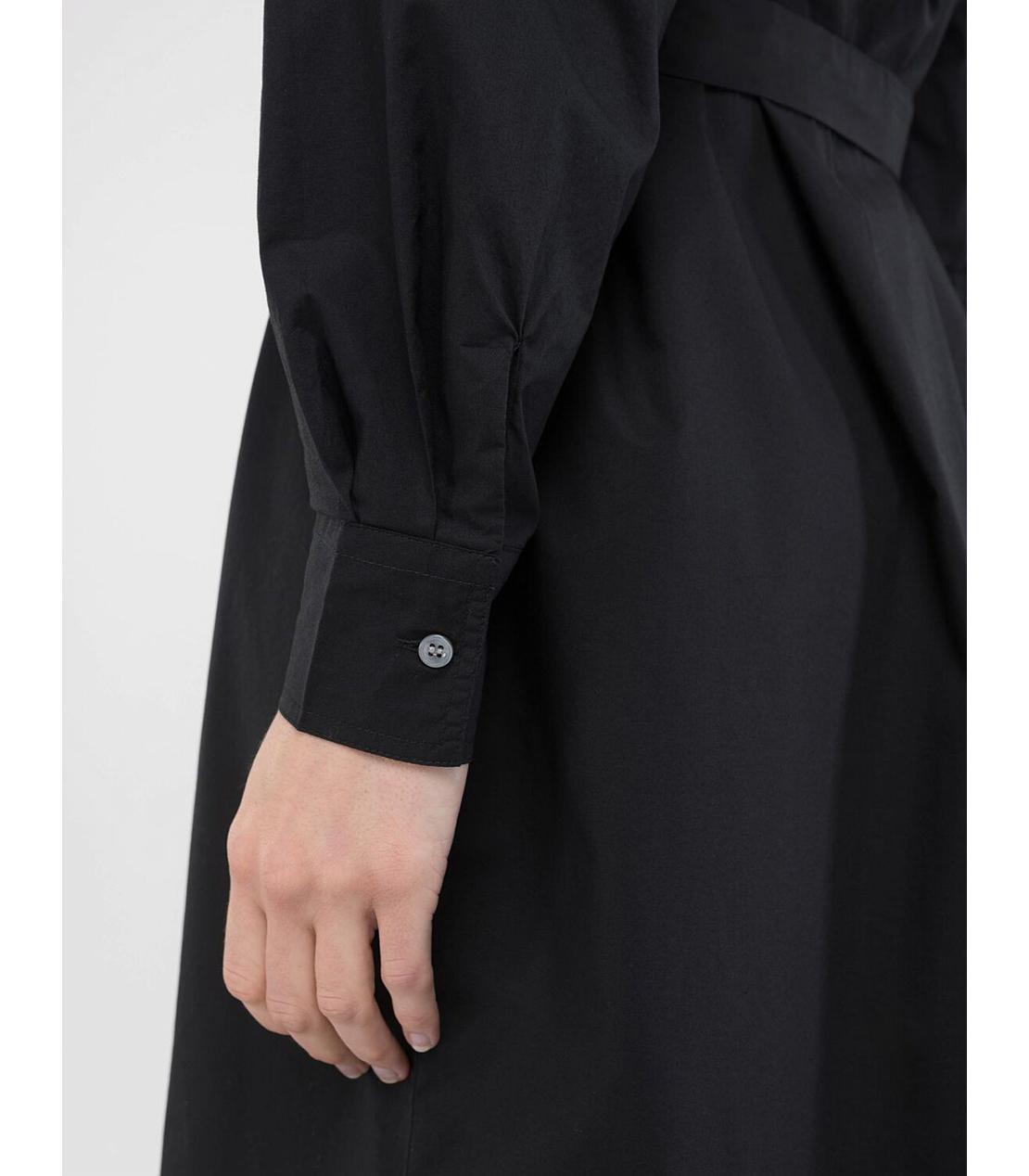 コットンポプリンシャツドレス 詳細画像 ブラック 7